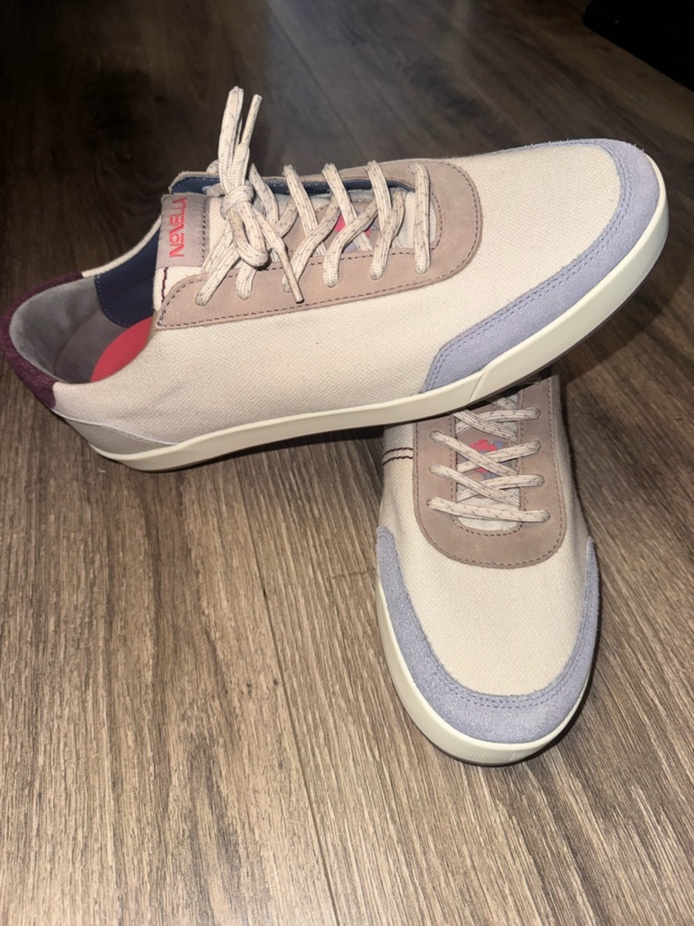 Novella Royale Men’s Canvas Sneakers in Beige, Lavender and Mauve With dust bag